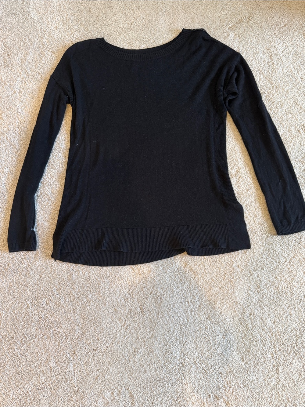 lululemon athletica Black Scoop Neck Lightweight Sweater